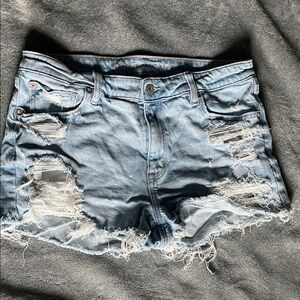 AE Light Blue Denim Shorts